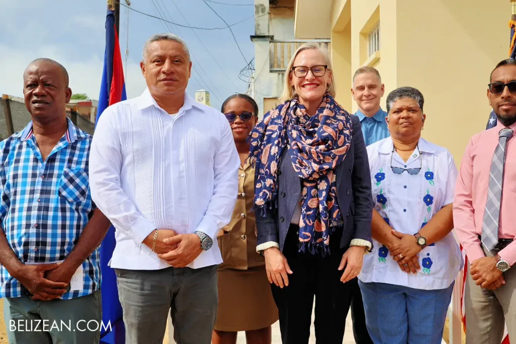 Hon. Oscar Mira opening scene of crime office Dangriga